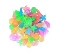 100 glowing pebbles, stones glowing in the dark conch shell starfish, colorful glowing pebbles