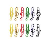 100 graffette musicali in 6 colori, segnalibro in metallo, per appunti musicali, per ufficio, scuola, cancelleria, 40 mm