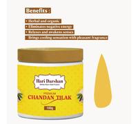 100 grammi Hari Darshan Chandan Tika Tilak giallo, pasta umida di puro legno ...