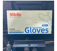 100 guanti in nitrile monouso resistenti per officina ( Nero / XL )