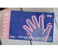 100 GUANTI IN NITRILE SENZA POLVERE MAXTER BLU COBALTO TG. L