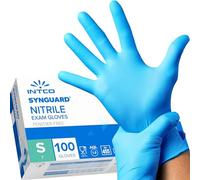100 guanti in Nitrile senza polvere, senza lattice, ipoallergenici, certificati CE conforme alla norma EN455 guanti per alimenti guanti medici monouso (S)