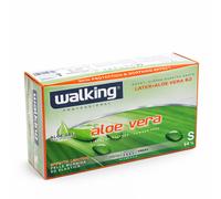100 Guanti Monouso in Lattice e Aloe Vera Walking taglia S / 6 - 6,5