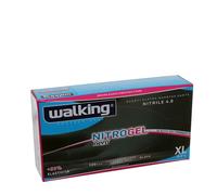 100 Guanti monouso in nitrile Walking Nitrogel nero taglia XL 9-9,5