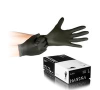 100 Guanti Monouso Nitrile Neri - Senza Polvere - Usa E Getta- Ambidestri - Non