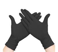 100 guanti monouso senza polvere for la pulizia della casa, for la cucina, il giardinaggio, il lavoro, la bellezza e le unghie Per Cucinare(Black,XS)