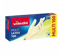 VILEDA GUANTO GUANTI MULTI LATEX 100 LATTICE NATURALE SENZA POLVERE USA E GETTA