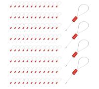 100 guarnizioni di sicurezza per cavi di sicurezza in acciaio, etichette di sicurezza numerate, sigilli di sicurezza numerati, sigilli di sicurezza numerati, fascette di sicurezza autobloccanti per