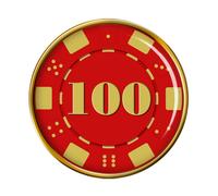 $100 Hundred Dollari Poker Chip Spilla