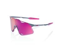 100% Hypercraft Glasses - Gloss Light Grey / Purple Multilayer Mirror Lens