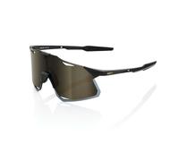 100 occhiali hypercraft nero opaco lenti a specchio oro