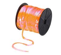 100 Iarde Piatto Paillette Striscia 6mm Laser Paillettes Arancione Giallo