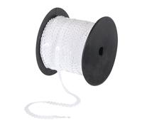 100 Iarde Piatto Paillette Striscia 6mm Laser Paillettes Tessuto Bianco