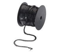 100 Iarde Piatto Paillette Striscia 6mm Laser Paillettes Tessuto Nero #1