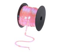 100 Iarde Piatto Paillette Striscia 6mm Laser Paillettes Tessuto Rosa Giallo