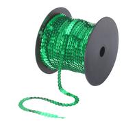 100 Iarde Piatto Paillette Striscia 6mm Laser Paillettes Tessuto Verde