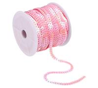 100 Iarde Piatto Paillettes Striscia Lustrini Paillette Corda Nastro Rotolo,Rosa