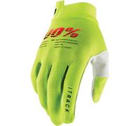 100% iTrack Guanti da bicicletta, Giallo neon, Taglia M