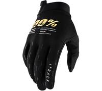 100% iTrack Guanti da bicicletta, nero, Taglia 2XL