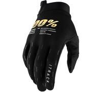 100% iTrack Guanti da bicicletta, nero, Taglia M