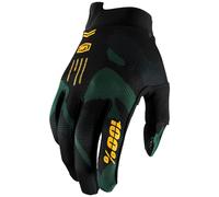 100% iTrack Sentinel Guanti da bicicletta, nero-verde, taglia XL per maschi