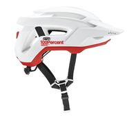 100% Altis Casco da bicicletta, bianco-rosso