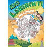 100 Labirinti Per Bambini Da Facile A Difficile: Libro di attività del labirinto stimolante | 4-6, 6-8 | Cartella di lavoro per giochi, puzzle e ... macchina o quando mai il bambino si annoia.