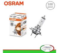 100 LAMPADE H7 OSRAM ORIGINAL ALOGENA 12V 55W PX26d 3200K- 64210