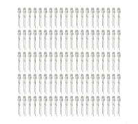 100 lampadine LED trasparenti da 3 mm con presa a due pin, super luminose, adatte per circuiti elettronici e progetti di illuminazione fai da te che operano sotto varie tensioni (verde)