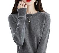100% Lana Cashmere Maglione Delle Donne Sciolto Casual Lavorato A Maglia Girocollo Pullover Autunno E Inverno Maglione grigio9 M
