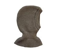 100% lana merino Balaclava cappello invernale bambini ragazze ragazzi lavorato a maglia grigio scuro m