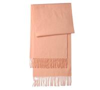 100% lana merino maglia scialle donna autunno classico plaid solido caldo annodato sciarpa, Rosa carne., Etichettalia unica