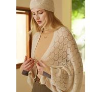 100% lana merino scava fuori Pashmina autunno inverno cashmere lavorato a maglia moda scialli sciarpe a doppio scopo stile geometria di lusso