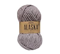 100% lana pettinata Gocce Alaska, 4 - M, Aran, 1,8 oz Ball - 77 yards 03 Grigio Chiaro