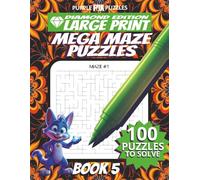 100 Large Font Large Maze Puzzles Challenge for Adults Seniors Young Adults and Teens - Book 5: Large Print, Easy-to-Read Format, Improve memory, focus, and problem-solving skills, Travel Game Gift