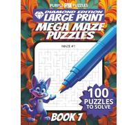 100 Large Font Large Maze Puzzles Challenge for Adults Seniors Young Adults and Teens - Book 7: Large Print, Easy-to-Read Format, Improve memory, focus, and problem-solving skills, Travel Game Gift