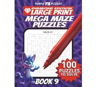 100 Large Font Large Maze Puzzles Challenge for Adults Seniors Young Adults and Teens - Book 9: Large Print, Easy-to-Read Format, Improve memory, focus, and problem-solving skills, Travel Game Gift