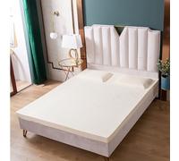 100% lattice naturale treccia topperMedium fermezza 1,27 cm traspirante e confortevole sollievo dal dolore alla schiena 5 cm di spessore Memory Foam Hybrid Dimensioni 135 x 190 cm