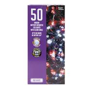 100 LED Multi Azione Albero di Natale Batteria Luci - Rosso e Bianco 50 O 100