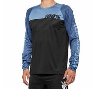 100% R-Core Maglia da bicicletta, nero-blu, taglia L per maschi
