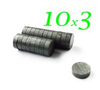 100 magneti 10x3mm in ferrite calamite da frigo 10x3mm. 100 pezzi.