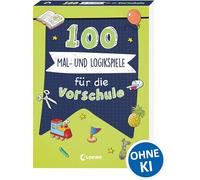100 Mal- und Logikspiele für die Vorschule: Bunte Rätselmischung in Buchform - fördert das logische Denken von Kindern ab 5 Jahren
