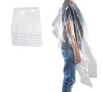 100 mantelle usa e getta per tagliare i capelli, mantella da barbiere da salone, grembiule trasparente per parrucchiere, mantelle impermeabili per parrucchieri e parrucchieri, colorazione dei capelli,