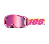 Occhiali motocross 100% ARmatic Sellars con plexiglass rosa