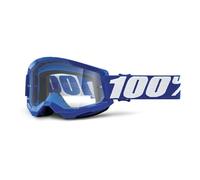 100% 461336, Maschera Strata 2 Blue-Lente Trasparente Unisex Adulto, Nero, Taglia Unica