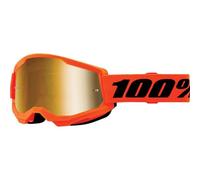§Maschera Cross Bambino 100% Strata 2 Arancio Neon-Oro§