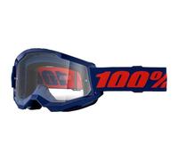 100% Maschera Strata 2 (461342) - Lente trasparente - Nero - Unisex adulto Taglia unica