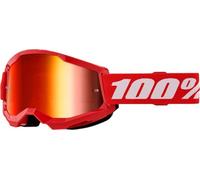 100% 461347, Maschera Strata 2 Red-Lente A Specchio Rossa Unisex Adulto, Rosso, Taglia Unica