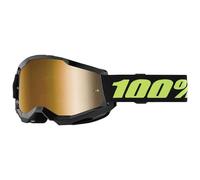 100percent Strata 2 Goggles Nero,Oro Mirror True Gold Lens/CAT3