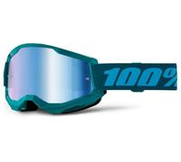 100% Strata 2 Essential Chrome Occhiali da motocross, verde-blu